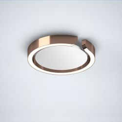 Occhio Mito soffitto 20 up LED-Deckenleuchte-Rosé Gold-Cover Weiß matt-Narrow für gebündeltes Licht von 50°-mit Occhio air Modul-mit x-tra warm LED (2200K - 3500K) Sonderanfertigung