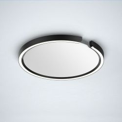 Occhio Mito soffitto 40 up LED-Deckenleuchte-Schwarz matt-Narrow für gebündeltes Licht von 50°-ohne Occhio air Modul-mit LED (2700K - 4000K)