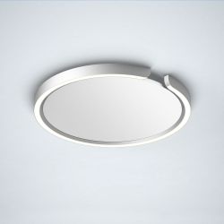 Occhio Mito soffitto 40 up LED-Deckenleuchte-Silber matt-Cover Weiß matt-Wide für breit abstrahlendes Licht von 80°-mit Occhio air Modul-mit x-tra warm LED (2200K - 3500K) Sonderanfertigung