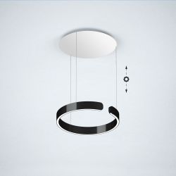 Occhio Mito sospeso 40 move up LED-Pendelleuchte-Pendel Black Phantom-Weiß matt-Wide für Tischbeleuchtung-mit x-tra warm (2200K - 3500K) Sonderanfertigung