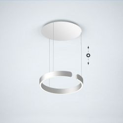 Occhio Mito sospeso 40 move up LED-Pendelleuchte-Pendel Silber matt-Weiß matt-Wide für Tischbeleuchtung-mit x-tra warm (2200K - 3500K) Sonderanfertigung