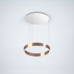 Occhio Mito Sospeso 40 up LED-Pendelleuchte-Pendel Rose Gold-Weiß matt-Ausführung fix bis max. 350 cm-Narrow für Raumbeleuchtung-mit Occhio air Modul-mit LED (2700K - 4000K)