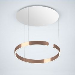 Occhio Mito Sospeso 60 Up LED-Pendelleuchte-Pendel Rose Gold-Ausführung fix bis max. 350 cm-Narrow für Raumbeleuchtung