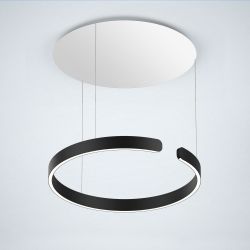 Occhio Mito Sospeso 60 Up LED-Pendelleuchte-Pendel Schwarz matt-Weiß matt-Ausführung fix bis max. 350 cm-Narrow für Raumbeleuchtung-mit Occhio air Modul-mit LED (2700K - 4000K)