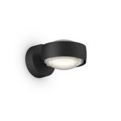 Occhio Sento D verticale up LED-Wandleuchte-Kopf/head Schwarz matt-Körper/body Schwarz matt-Aufbaudose/base Schwarz matt-26 W-mit Occhio air Modul-mit LED (2700K)