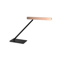 Occhio Taglio tavolo fix LED-Tischleuchte-Fuß/base Schwarz matt-Kopf/head Rose Gold-+Power mit klarem Uplight Cover