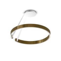 Occhio Mito aura alta 60 LED-Deckenleuchte-Baldachin/body Weiß matt-Kopf/head Bronze-Narrow für gebündeltes Licht von 50°-ohne Occhio air Modul-mit LED (2700K - 4000K)