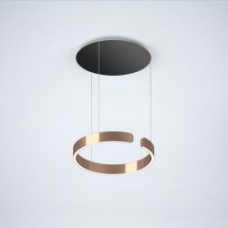 Occhio Mito sospeso 40 up LED-Pendelleuchte-Pendel Rose Gold-Schwarz matt-Ausführung fix bis max. 350 cm-Narrow für Raumbeleuchtung-mit Occhio air Modul-mit x-tra warm LED (2200K - 3500K) Sonderanfertigung