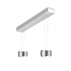 Oligo Curved Slack-Line LED-Pendelleuchte 2-flammig-Aluminium gebürstet-Aluminium gebürstet-mit Tunable White (2200K - 5000K) 01