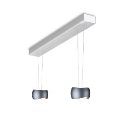 Oligo Curved Slack-Line LED-Pendelleuchte 2-flammig-Basalt-Aluminium gebürstet-mit Tunable White (2200K - 5000K) 01