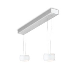 Oligo Curved Slack-Line LED-Pendelleuchte 2-flammig-Weiß matt-Aluminium gebürstet-mit Tunable White (2200K - 5000K) 01