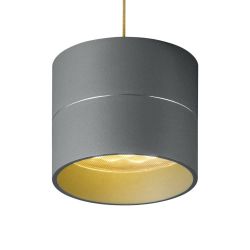 Oligo Tudor S LED-Pendelleuchte 1-flammig mit unsichtbarer Höhenverstellung-Grau matt-mit Tunable White (2200K - 5000K)