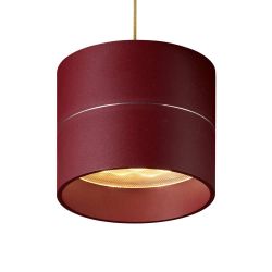 Oligo Tudor S LED-Pendelleuchte 1-flammig mit unsichtbarer Höhenverstellung-Rot matt-mit Tunable White (2200K - 5000K)