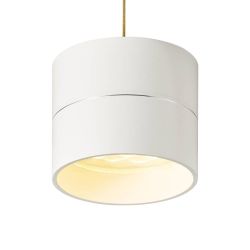 Oligo Tudor S LED-Pendelleuchte 1-flammig mit unsichtbarer Höhenverstellung-Cremeweiß matt-mit Tunable White (2200K - 5000K)