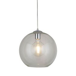 Searchlight Balls 1635 Pendelleuchte-Chrom matt-Glas klar