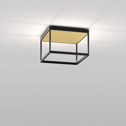 Serien Lighting Reflex² Ceiling M 200 LED-Deckenleuchte-Schwarz-Pyramidenstruktur Gold-mit LED (2700K)