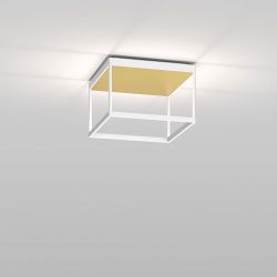 Serien Lighting Reflex² Ceiling M 200 LED-Deckenleuchte-Weiß-Pyramidenstruktur Gold-mit LED (2700K)