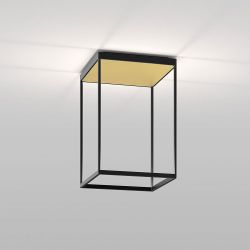 Serien Lighting Reflex² Ceiling M 450 LED-Deckenleuchte-Schwarz-Pyramidenstruktur Gold-mit LED (2700K) 01