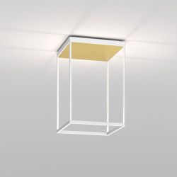 Serien Lighting Reflex² Ceiling M 450 LED-Deckenleuchte-Weiß-Pyramidenstruktur Gold-mit LED (2700K) 01