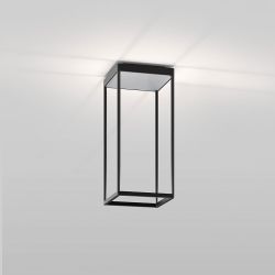 Serien Lighting Reflex² Ceiling S 450 LED-Deckenleuchte-Schwarz-Pyramidenstruktur Silber-mit dim2warm (2200K - 3000K)