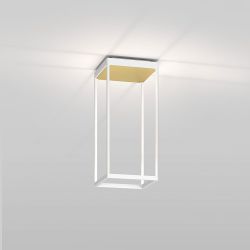 Serien Lighting Reflex² Ceiling S 450 LED-Deckenleuchte-Weiß-Pyramidenstruktur Gold-mit LED (2700K)