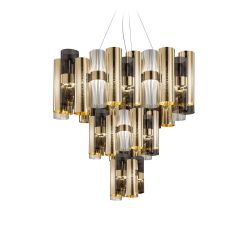 Slamp La Lollo XL LED-Pendelleuchte-Gold/Fumè-mit LED (2700K)