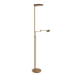 Steinhauer Turound LED-Deckenfluter mit Leselicht-Bronze-Rauchglas-mit LED (2700K)