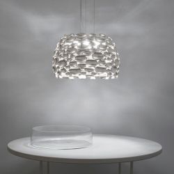 Terzani Anish LED-Pendelleuchte Ø 44 cm-Nickel; mit LED (3000K)