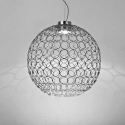 Terzani G.r.a. N40S LED-Pendelleuchte Ø 90 cm-Nickel