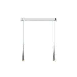 GRAU Niceone Trace 2/70 LED-Pendelleuchte 2-flammig-Aluminium poliert/GRAU/Aluminium poliert-mit dim2warm (2200K - 2700K)