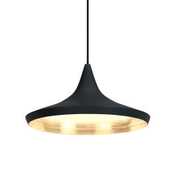 Tom Dixon Beat Wide LED-Pendelleuchte-Schwarz-mit LED (3000K)