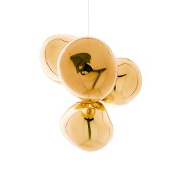 Tom Dixon Melt Chandelier Small LED-Pendelleuchte-Gold-mit LED (3000K)