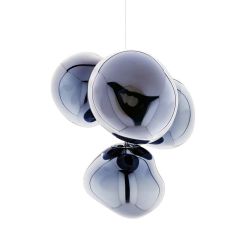 Tom Dixon Melt Chandelier Small LED-Pendelleuchte-Rauch-mit LED (3000K)