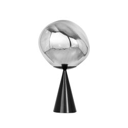 Tom Dixon Melt Cone Fat Table LED-Tischleuchte-Silber-mit LED (3000K)