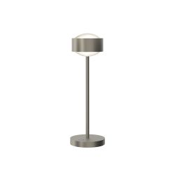 Top Light Puk! 120 Eye Table Avantgarde LED-Tischleuchte-Nickel matt-Linse matt-Höhe 370 mm-mit LED (2700K)