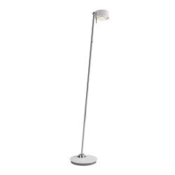 Top Light Puk! 120 Floor Avantgarde LED-Stehleuchte-Weiß matt/Chrom-Glas matt-Linse klar-mit LED (2700K)