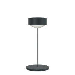 Top Light Puk! 160 Eye Table Avantgarde Tischleuchte-Anthrazit matt/Chrom-Glas mattiert-Höhe 370 mm-mit Dimmer