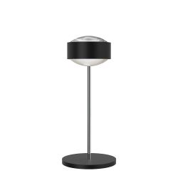 Top Light Puk! 160 Eye Table Avantgarde Tischleuchte-Schwarz matt/Chrom-Linse klar-Höhe 370 mm-ohne Dimmer