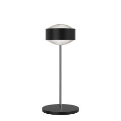 Top Light Puk! 160 Eye Table Avantgarde Tischleuchte-Schwarz matt/Chrom-Linse matt-Höhe 370 mm-ohne Dimmer