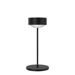 Top Light Puk! 160 Eye Table Avantgarde Tischleuchte-Schwarz matt-Glas mattiert-Höhe 370 mm-mit Dimmer