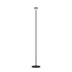 Top Light Puk! 80 Eye Floor Avantgarde Stehleuchte-Kupfer gebürstet/Schwarz matt-Glas mattiert-ohne Dimmer