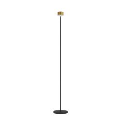 Top Light Puk! 80 Eye Floor Avantgarde Stehleuchte-Messing gebürstet/Schwarz matt-Linse matt-ohne Dimmer