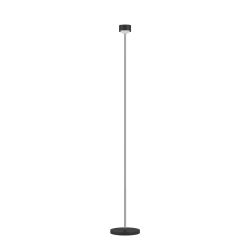 Top Light Puk! 80 Eye Floor Avantgarde Stehleuchte-Schwarz matt/Chrom-Glas mattiert-ohne Dimmer