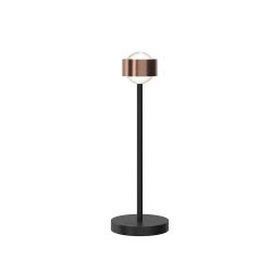 Top Light Puk! 80 Eye Table Avantgarde LED-Tischleuchte-Kupfer gebürstet/Schwarz matt-Linse matt-Höhe 370 mm-mit LED (2700K)