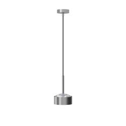 Top Light Puk! 120 Drop Avantgarde LED-Pendelleuchte-Chrom matt-Glas mattiert-mit LED (2700K)