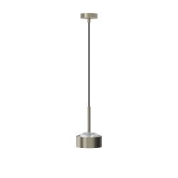 Top Light Puk! 120 Drop Avantgarde Pendelleuchte-Nickel matt-Glas mattiert