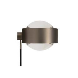 Top Light Puk Ceiling 40 cm Sister Twin Deckenleuchte-Nickel matt-Armlänge 40 cm-Linse klar-Linse klar