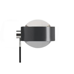 Top Light Puk Hotel LED-Wandleuchte-Anthrazit matt/Chrom-Armlänge 20 cm-Linse klar-Linse matt-mit LED (2700K)