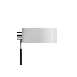 Top Light Puk Hotel LED-Wandleuchte-Weiß matt/Chrom-Armlänge 20 cm-kein Einsatz-kein Einsatz-mit LED (2700K)