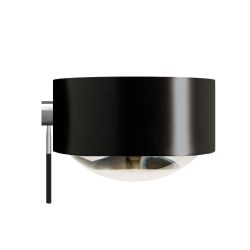 Top Light Puk Maxx Ceiling Sister Single LED-Deckenleuchte-Schwarz matt/Chrom-Glas matt-Linse klar-Armlänge 100 cm-mit LED (2700K)